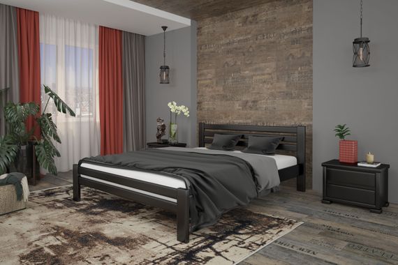 Полуторная кровать iSmart Премьера Венге 120х190 см (DDMBG-2050)