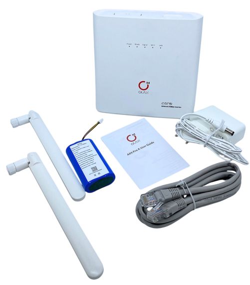 4G WIFI роутер модем Olax Олакс AX9 PRO + подарунок з 3G 4G модемом акумулятор 4000 mAh дві антени білий | Зображення 4