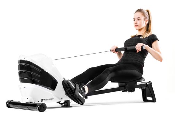 Гребний тренажер Hop-Sport HS-060R Cross білий | Зображення 4