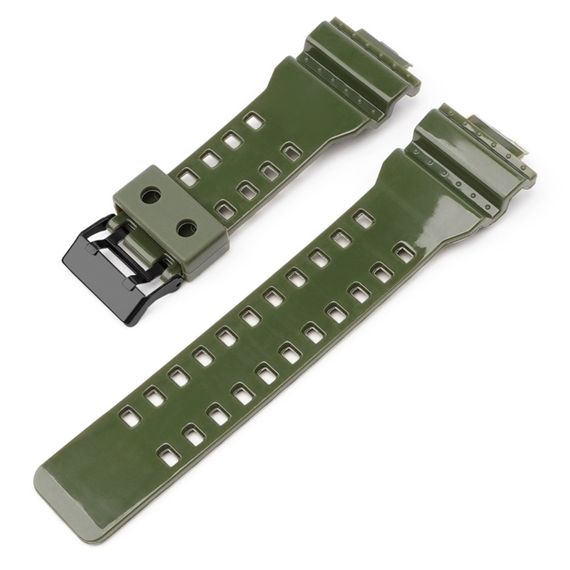 Ремінець для Годинник C2asio G-Shock GA-100/110/120 Army Green-Glossy BK | Зображення 1