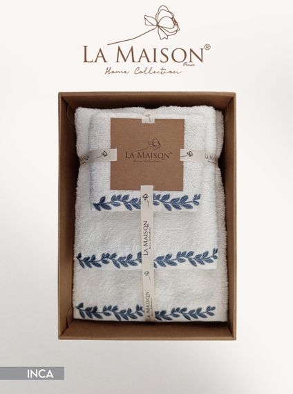 Подарочный набор полотенец La Maison, 3 шт. с Inca Mavi