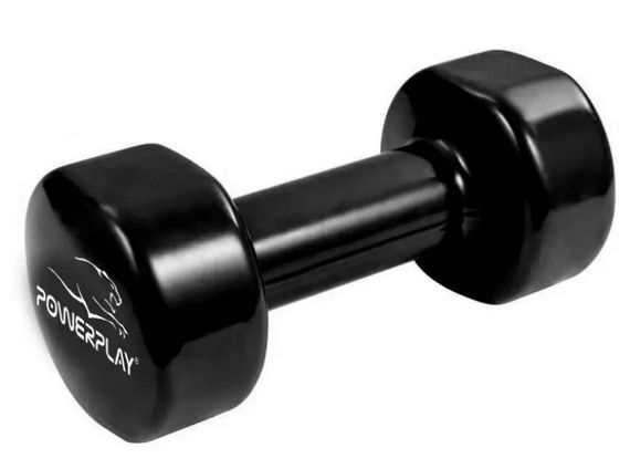 Гантель вінілова PowerPlay 1,5 кг PP_4121 Чорна 1 шт (PP_4121_1,5kg) | Зображення 3