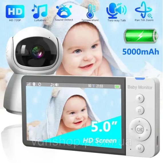 Цифрова відеоняня радіоняня baby monitor hd screen mini nyana | Зображення 1