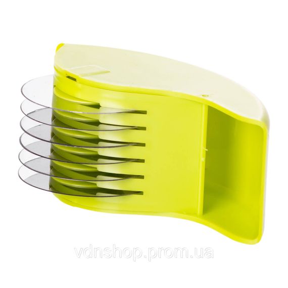 Роликовый нож слайсер для зелени 6 лезвий нож измельчитель для зелени 15×6×8 (см) Салатовый HP-8-71 | Зображення 3