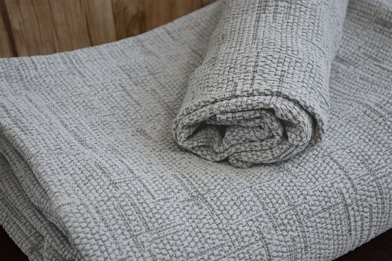 Жакардовий чохол на диван + 2 крісла Kora без спідниці Світло-сірий | Зображення 2