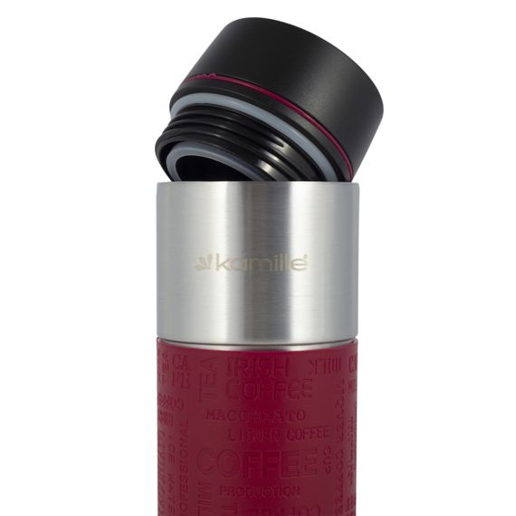 Термокружка Kamille KM-2098-Red 420 мл червона | Зображення 1