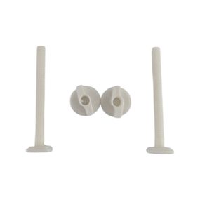 Крепление для крышки унитаза пластиковое (2 болта, 2 направляющие, 2 гайки)