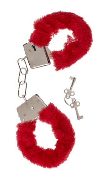 Наручники Plush Handcuffs With Keys Red Sex Aura | Зображення 1
