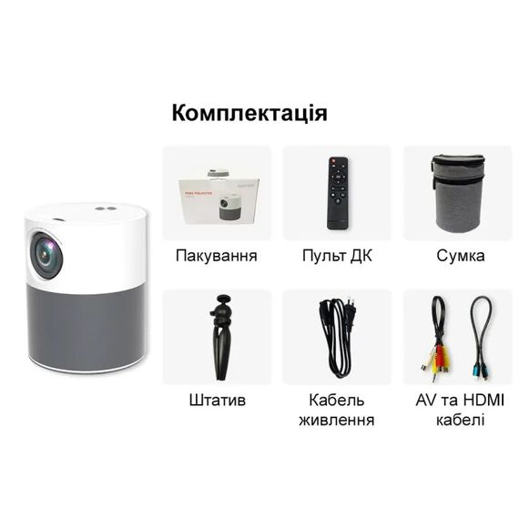 Проектор FullHD Android XPRO PANOPLUS KRI з цифровою корекцією трапеції (T9W_6250) | Зображення 1