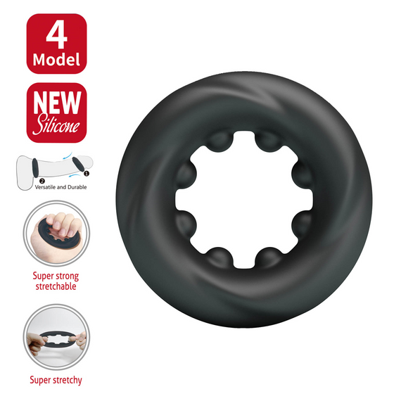 Ерекційне кільце Crazy Bull №4 - DAQUEZ super soft silicone, BI-210354 Sex Aura | Зображення 1