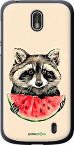 Чохол на Nokia 1 Єнотик з кавуном "4605u-1373-2448"