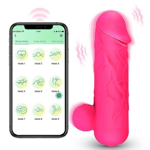 Реалистичный смарт мини-вибратор для клитора Love Spouse фуксия –  Смарт вибраторы | Зображення 6