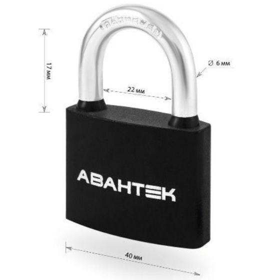 Замок навісний ВС 2940 чорний АВАНТЕК | Зображення 1