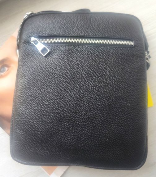 Стильна шкіряна сумка месенджер Louis Vuitton black | Зображення 2