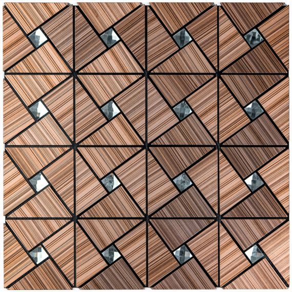 Самоклеюча алюмінієва плитка 300х300х3мм Бронза SW-00001927