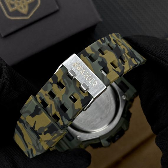 Спортивний чоловічий годинник Awarder 001CMGRSSO ССО Зелений камуфляж + Коробка | Зображення 5