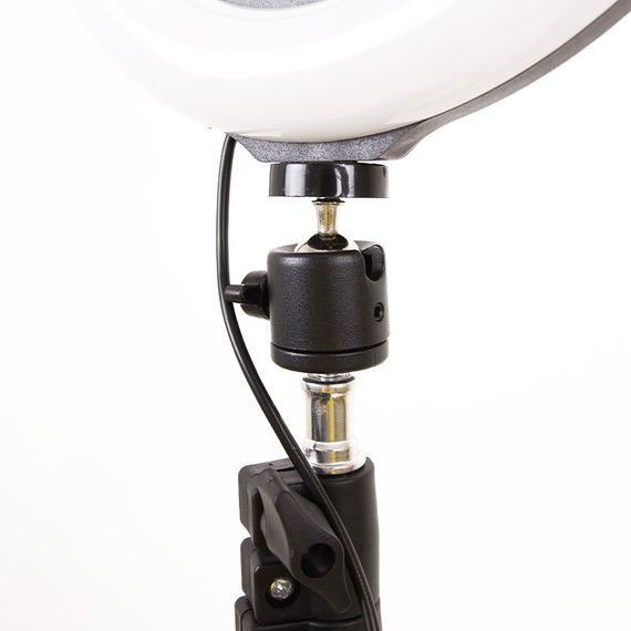 Кольцевая светодиодная LED лампа Arc Ring 8" + tripod 2.1m Black | Зображення 7
