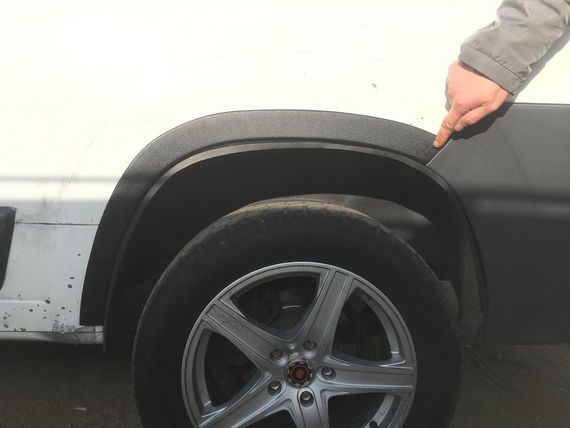 Накладки на арки (4 шт, чорні) ABS-Пластик (2007-2014) для Citroen Jumper 2007-2024 та 2014-2024 рр | Зображення 3