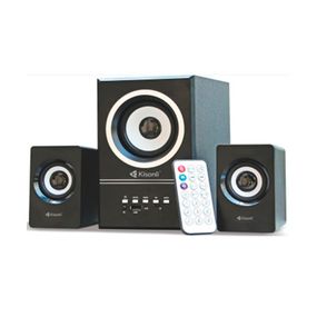 Колонки Kisonli U-2700BT, 5W+2x3W, USB/TF/BT/FM/AUX, с сабвуфером, DC: 5V, Black, BOX, Q16