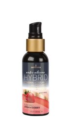 Смазка водно-силиконовая Sensuva Hybrid Strawberry (57 мл) без сахара, можно для оральных ласк