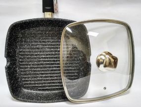 Сковорода гриль Bohmann BH-1002-28 MRB 28 x 28см з мармуровим покриттям