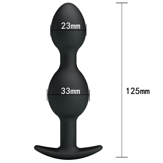 Анальна пробка - Pretty Love Special Anal Stimulation Anal Balls 4.92" Black | Зображення 6