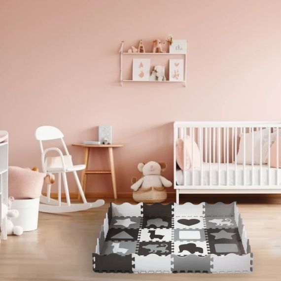 Детский коврик-пазл NILS FUN с бортиками — безопасное и развивающее игровое пространство | Зображення 3