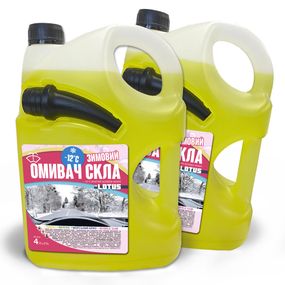 Омыватель стекла Зимний -12°С "Лимон" Lotus канистра с носиком УПАКОВКА 2 шт. x 4 л