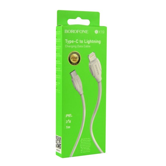 Кабель для зарядки телефона. USB Borofone BX19 Type-C to Lightning 20W | Зображення 4