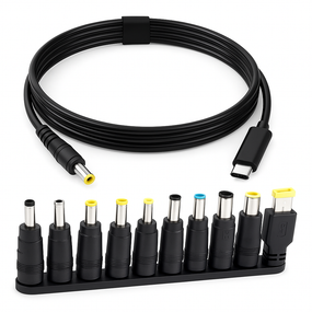 Кабель живлення для ноутбука з перехідниками 10в1 65W USB Type-C Адаптер для ноутбука від повербанка IT-36