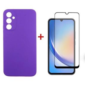 Чехол для мобильного телефона Dengos Kit for Samsung Galaxy A34 5G case + glass (Purple) (DG-KM-42)