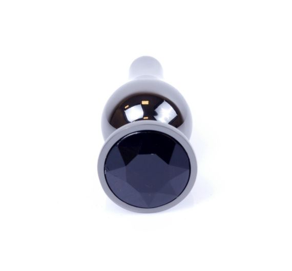 Анальна пробка - Jewellery Dark Silver BUTT PLUG- Black Sex Aura | Зображення 1
