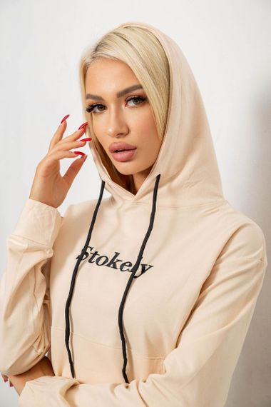 Спортивный костюм женский двухнитка, цвет бежевый, 214R1419-006 | Зображення 4