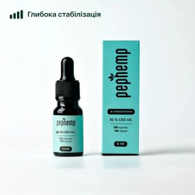 Олія КБД 30% зі смаком м'яти, 10 мл, 3000 мг