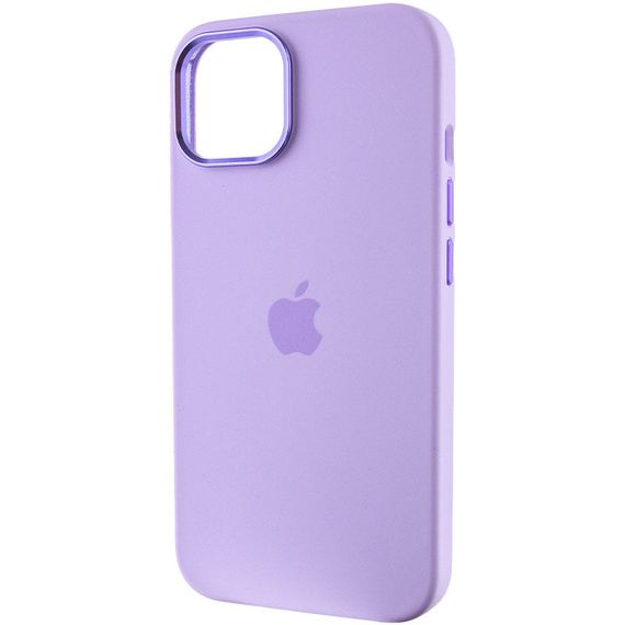 Чохол Silicone Case Metal Buttons (AA) для Apple iPhone 12 Pro Max (6.7") Силікон, Бузковий/Lilac | Зображення 2