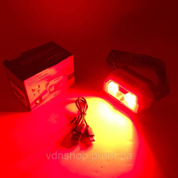 Аккумуляторный налобный свет SH-S31-XPE+COB(white+red), Фонарик на голову с зарядкой JX-52 | Зображення 2