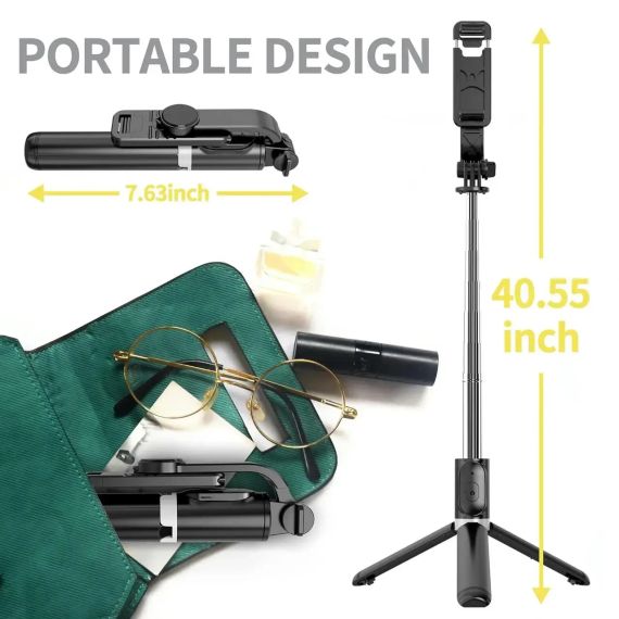 Селфі палиця, трипод, підставка для селфі SelfieShow Selfie Stick Tripod, Штатив selfie stick, монопод | Зображення 1