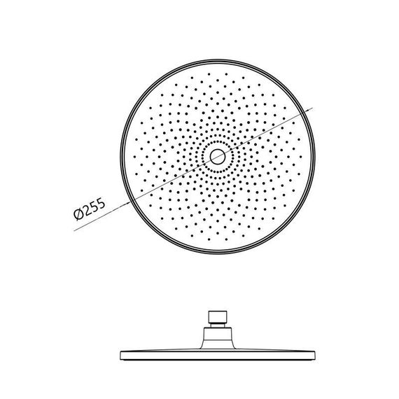 Лійка для верхнього душу Qtap Hlavova D 250 мм округла QTHLA107CRM45948 Chrome | Зображення 1