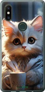 Чохол на Xiaomi Mi Mix 2s Білий кіт "5646u-1438-2448"