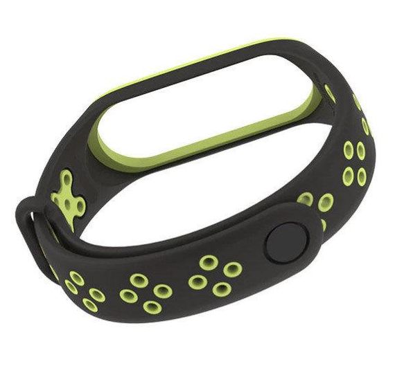 Силіконовий ремінець Primo Perfor Sport для фітнес-браслета Xiaomi Mi Band 3 - Black&Green | Зображення 3