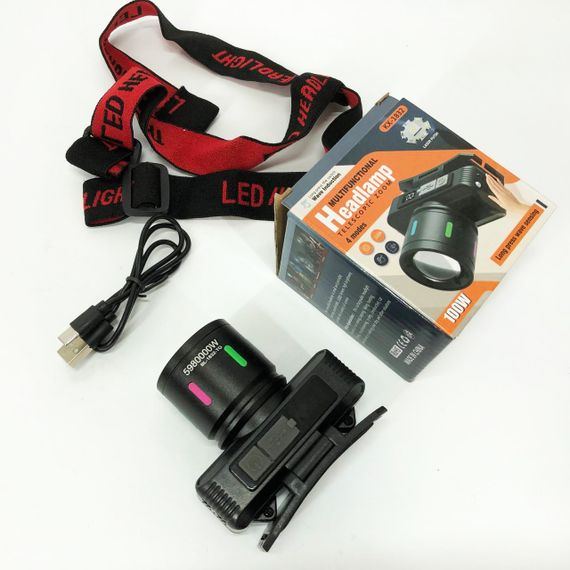 Ліхтар для нічної їзди KX-1832-TG, Потужний акумуляторний ліхтар для риболовлі Налобний bailong XU-32 | Зображення 8