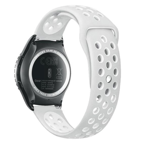 Спортивний ремінець Primo Perfor Sport для годинника Samsung Gear S2 Classic SM-R372 / R735 - Grey&White | Зображення 1