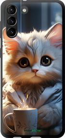 Чохол на Samsung Galaxy S21 Plus Білий кіт "5646b-2115-2448"