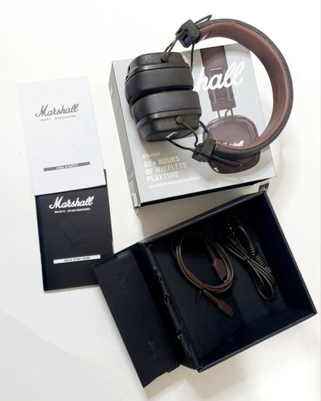 Навушники Bluetooth Бездротові Marshall Major IV, коричневі | Зображення 4