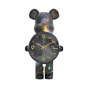 Настінний годинник Фігурка Ведмідь Bearbrick Космічний 30 см NCH-31-60