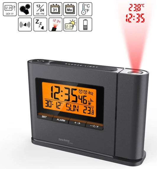 Годинник проекційний Technoline WT519 Anthracite (WT519) | Зображення 1