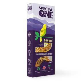 Лакомство Special One «Пончики» для птиц смородина, эхинацея, виноград 60 г
