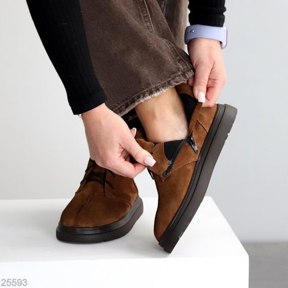 Дизайнерские рыжие ботинки дезерты натуральная замша в ассортименте | Зображення 4