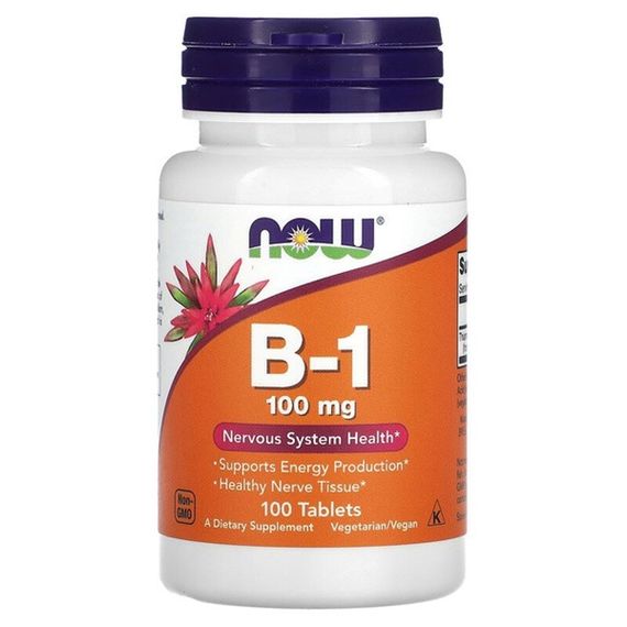 Тіамін NOW Foods Vitamin B-1 /Thiamine 100 mg 100 Tabs