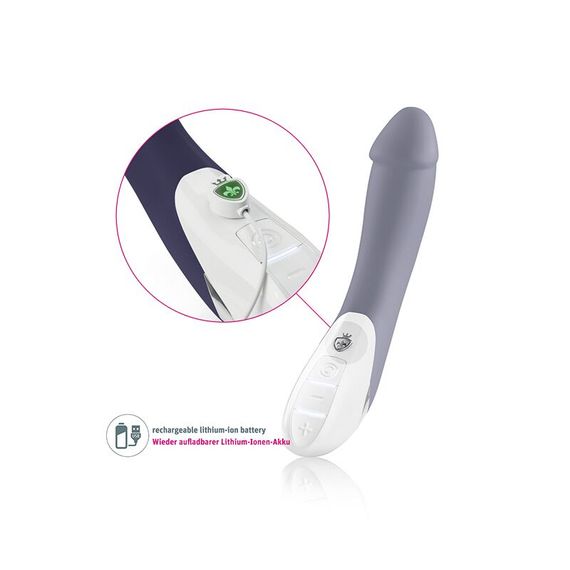 Потужний вібратор Mystim Terrific Truman Blue з двома моторами і вираженою головкою | Зображення 5